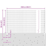 Fence with Posts Green 1.2 x 25 m Steel 3336018