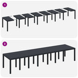 Garden Table Anthracite 400 x 100 x 73 cm Poly Rattan 3378528