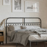 Metal Replace Headboard Black 150 cm 376634
