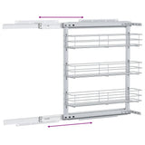 3-Tier Pull-out Kitchen Wire Basket Silver 47x15.5x55.5 cm 50968