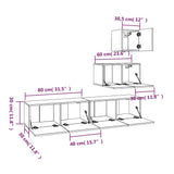 4 Piece TV Cabinet Set Grey Sonoma Engineered Wood 3114644