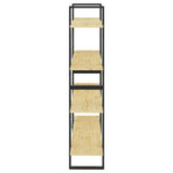 4-Tier Book Cabinet 100x30x140 cm Solid Pine Wood 806482