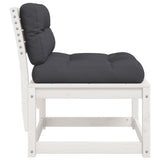 Garden Sofas with Cushions 2pcs White Solid Wood Pine 844705