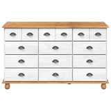Chest of Drawer ASKIM White 79 x 40 x 133.5 cm Solid Pine wood 4105429