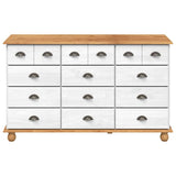 Chest of Drawer ASKIM White 79 x 40 x 133.5 cm Solid Pine Wood 4105429