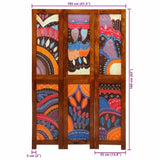 Room Divider Honey Brown 105 x 1.5 x 160 cm Solid Acacia Wood 4016529