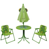 Patio Furniture Green Steel, Polyester Small Foldable 41843