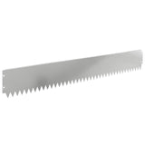 Lawn Edging 30 pcs 103 x 15 cm Steel Silver 8008367