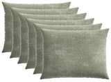 Cushion Cover 6 pcs HEERLEN Green 80 x 80 cm Chenille Fabric 913628
