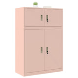 Storage Cabinet 2 pcs Pink 90 x 40 x 130 cm Steel Lockable 3438640