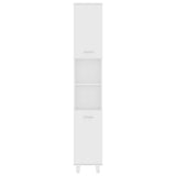 802624 Bathroom Cabinet White 30x30x179 cm Engineered Wood