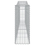 Arched Gabion Baskets 15 pcs 400x30x80/100 cm Galvanised Iron 3145822