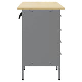 Work Cabinet with Drawer 3 pcs Black and Grey 150 x 55 x 85 cm 3321368