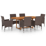 Garden Dining Set Brown, Cream White 3095893