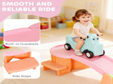 3 Four-Piece Ride on Kids Roller Coaster w/ Non-Slip Steps, for Ages 2-5 Years - Orange T3398P422376