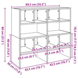 Shoe Racks 2 pcs Stackable Brown Oak 89.5x30x40 cm 858852