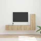 TV Cabinet Set Wall-mounted 3 pcs Sonoma Oak Engineered Wood 3408990