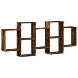 Wall Shelf Smoked Oak 159x18x65 cm Engineered Wood 853213