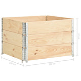 Raised Beds 3 pcs 100x100 cm Solid Pine Wood 3055169