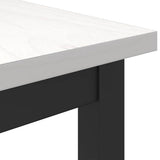 Table White 100 x 50 x 77 cm Engineered Wood and Steel 873795