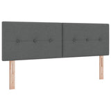 Box Spring Bed with Cushion Dark Grey 190 x 140 cm Fabric 3341098