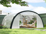 4 x 3 Walk-In Tunnel Greenhouse, with Accessories - White T3398P314173