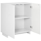 Sideboard High Gloss White 67 x 34.5 x 75 cm Engineered Wood 8011535