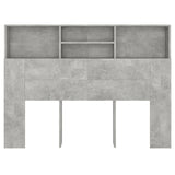 Headboard Cabinet Concrete Grey 140x19x103,5 cm 811866