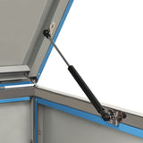Triple Wheelie Bin Shed 207x77.5x112.5 cm Stainless Steel 149568