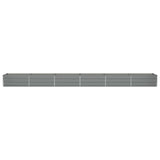 Planter Light Grey 600 x 80 x 45 cm Steel 42018149