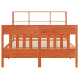 Bed Frame without Mattress Wax Brown 120x200 cm Solid Wood Pine 3323226