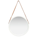 Wall Mirror with Strap 50 cm White 320364