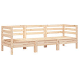 Garden Sofa Natural Wood Solid Pine Wood 3-seater Modular 838026