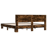 Bed Frame without Mattress Smoked Oak 200x200 cm 3280174