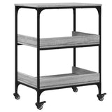 Kitchen Trolley Grey Sonoma 60x41x80.5 cm Engineered Wood 842404