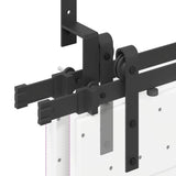 Sliding Door Hardware Kit 152,5 cm Steel Black 3295719
