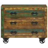 Sideboard with Drawer Brown 80 x 30 x 65 cm Solid Reclaim Wood 358878
