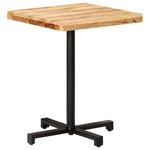 ZNTS Bistro Table Square 60x60x75 cm Rough Mango Wood 320264