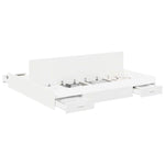 Storage Bed Frame White 200 x 200 cm Engineered wood 3335261