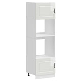 Oven Cabinets 2 pcs Kalmar Gloss White Engineered Wood 3315033