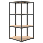4-Layer Shelves 2 pcs Anthracite Steel&Engineered Wood 3154151