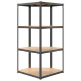 4-Layer Shelves 2 pcs Anthracite Steel&Engineered Wood 3154151