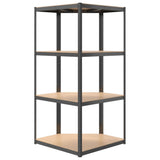 4-Layer Shelves 2 pcs Anthracite Steel&Engineered Wood 3154151
