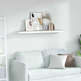 Floating Wall Shelf Oak and White 120x23.5x3.8 cm MDF 326585