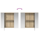 Bathroom Mirror Cabinet with Shelf Sonoma Oak 80 x 14.5 x 70 cm 889105