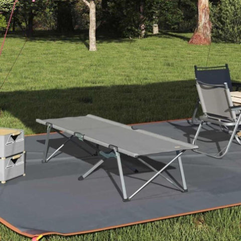 Folding Camping Bed Folding Grey 62 x 194 x 42 cm Oxford fabric 42003119