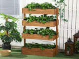 Four-Tier Basket Wooden Plant Stand - Orange T3398P318757