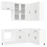 Kitchen Unit KALMAR 8 pcs High Gloss White Engineered Wood 3438461