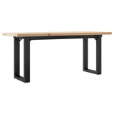 Coffee Table O-Frame 110x40x45.5 cm Solid Wood Pine and Steel 3282733
