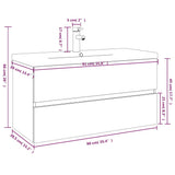 Sink Cabinet with Built-in Basin Grey Sonoma Engineered Wood 3152883